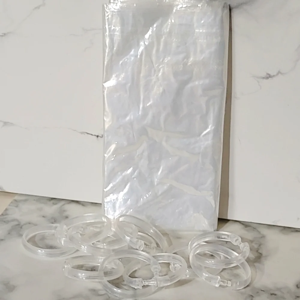 Clear Shower Curtain Set
